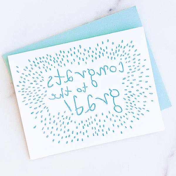 Congrats to the Grad Letterpress Greeting Card