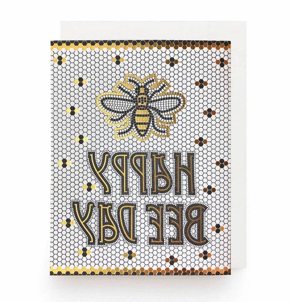 Happy Bee Day Tile Note Card